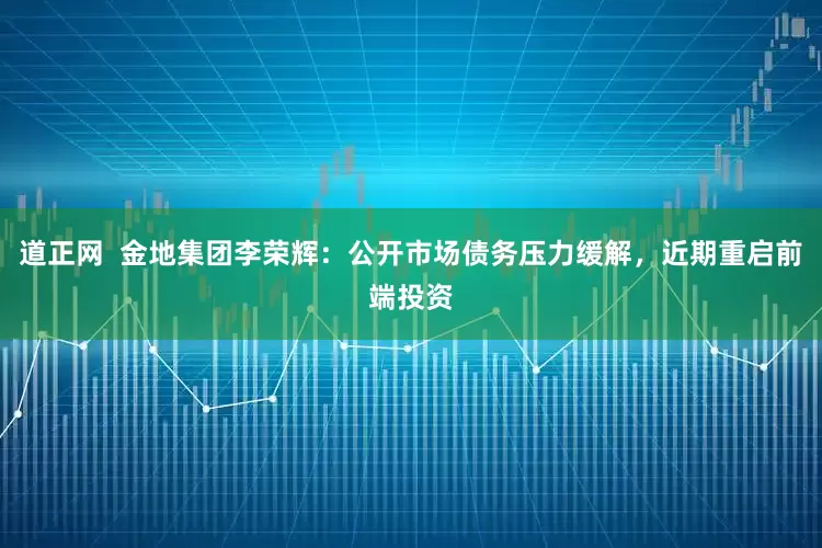 道正网  金地集团李荣辉：公开市场债务压力缓解，近期重启前端投资