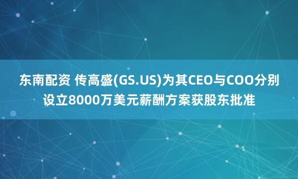 东南配资 传高盛(GS.US)为其CEO与COO分别设立8000万美元薪酬方案获股东批准