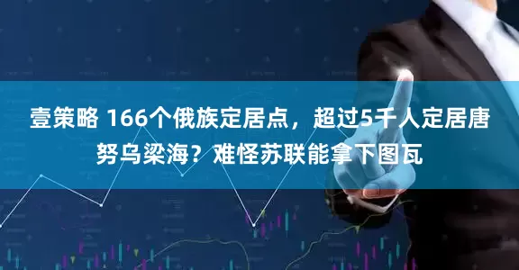 壹策略 166个俄族定居点,超过5千人定居唐努乌梁海?难怪苏联能拿下图瓦